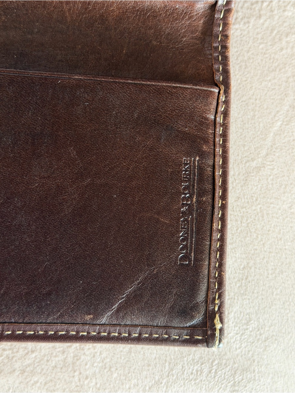 Dooney & Bourke Vintage Continental Khaki Signature Wallet Checkbook Holder Set - Picture 14 of 16